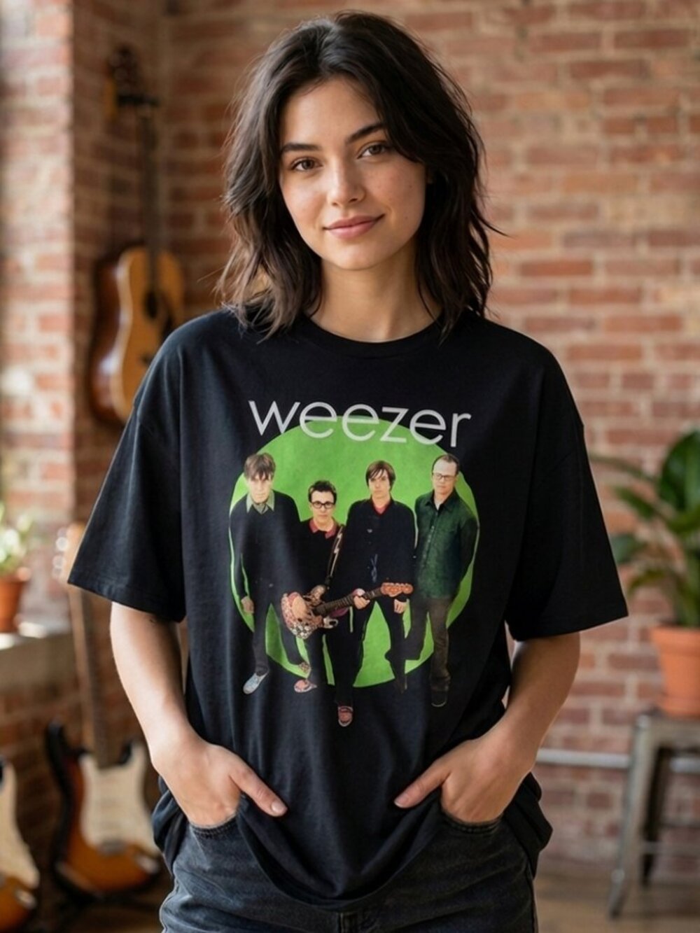 Authentic Weezer Concert Band Tee Shirt Medium